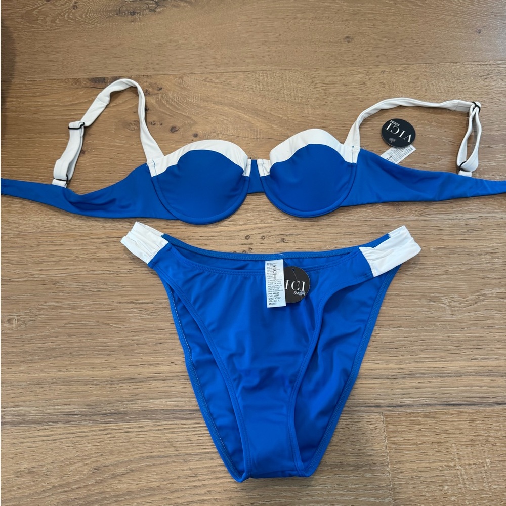 Blue and White Bikini Set NWT